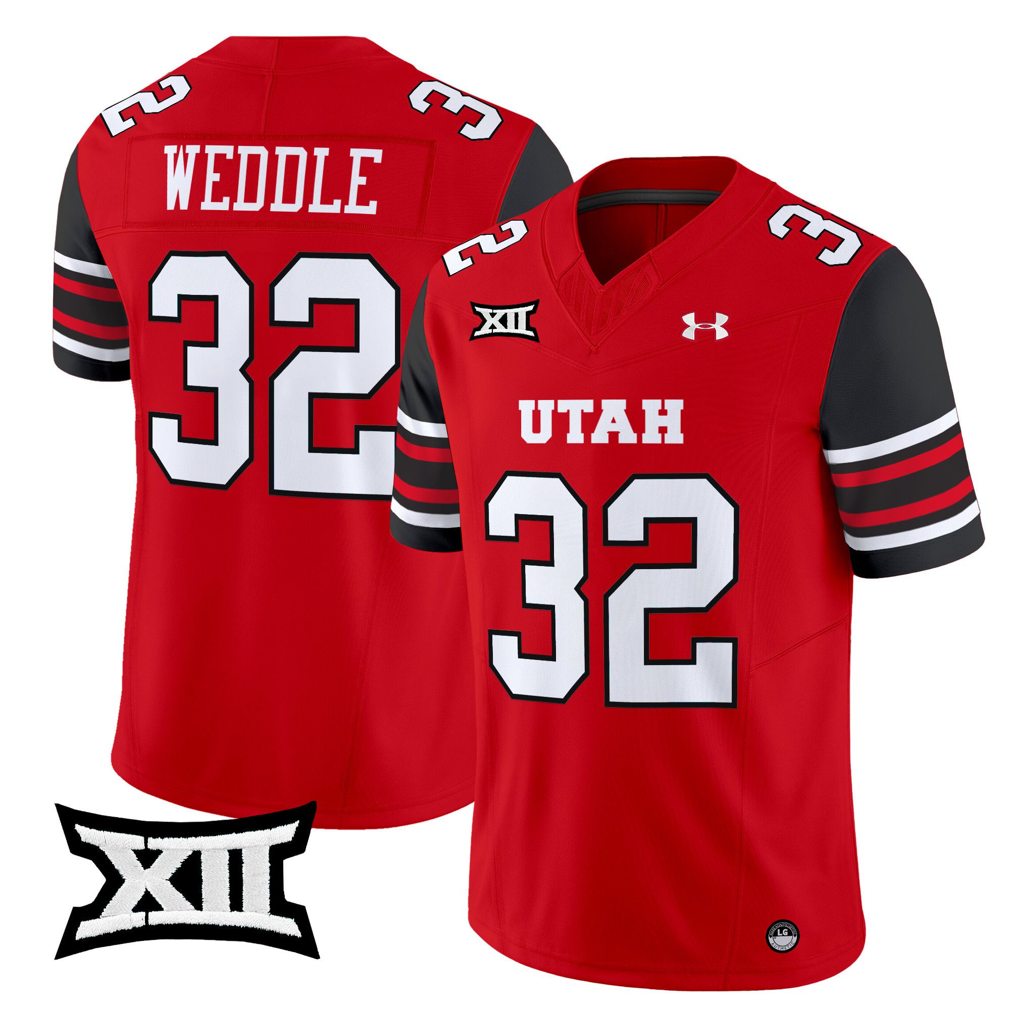 Men Utah Utes #32 Weddle Red 2024 Vapor Limited NCAA Jersey
